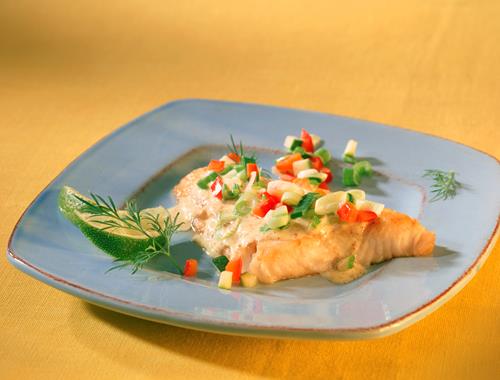 Fischfilet in Gemüse-Senf-Sauce Rezept - Mondamin